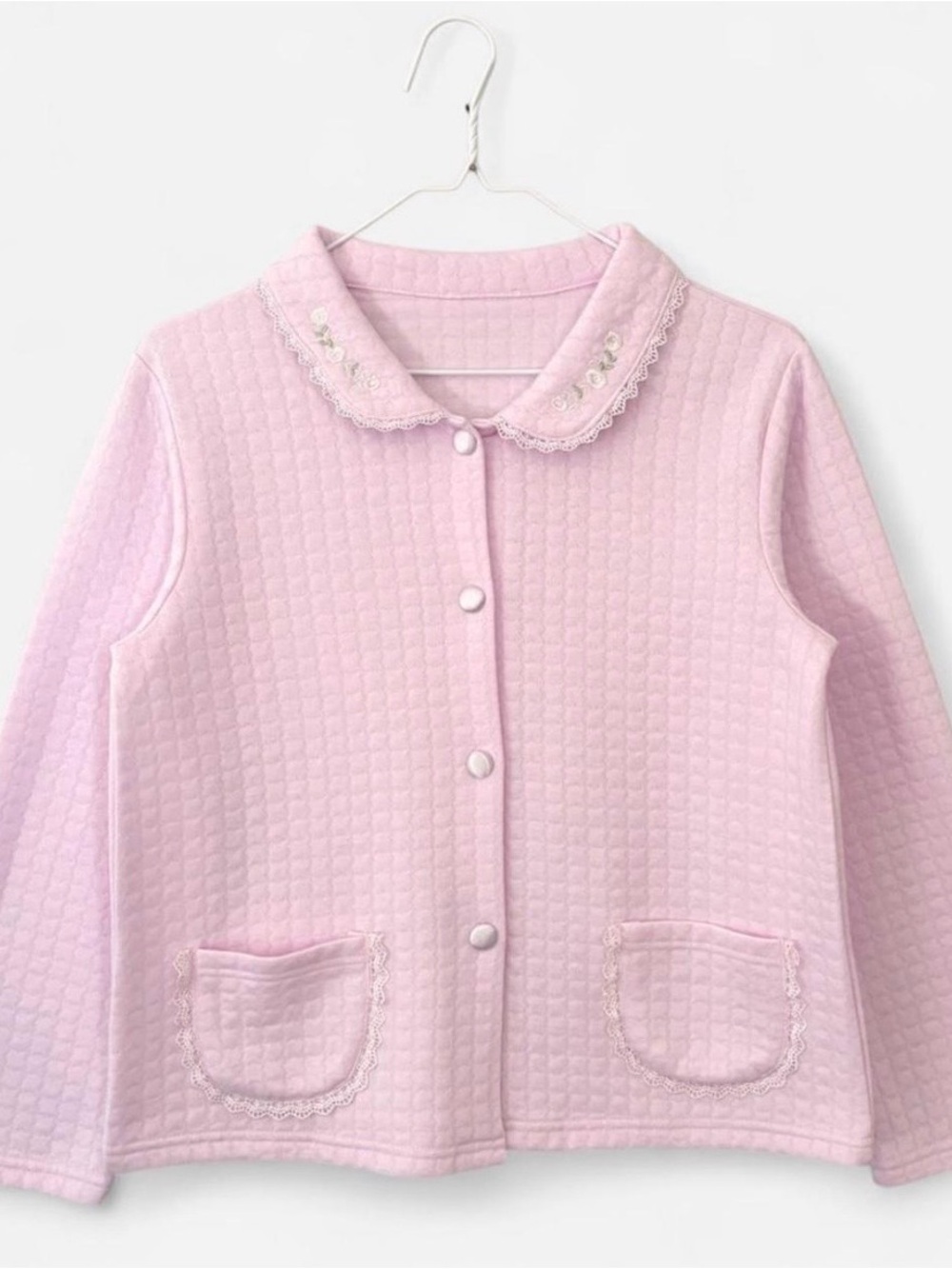 Quilted Embroidered Cardigan